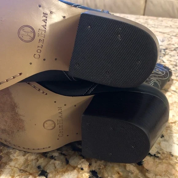 EUC COLE HAAN BRASS STUDDED LEATHER RARE & FABULOUS COWBOY BOOTS Shoes